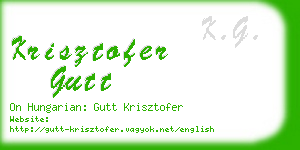 krisztofer gutt business card